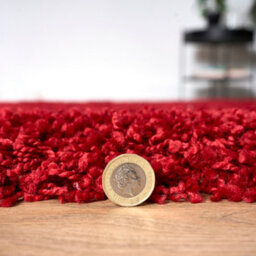 "Bravich Red Thick Shaggy Rug - California - 120X170Cm (4'x5'8"")" - thumbnail 4