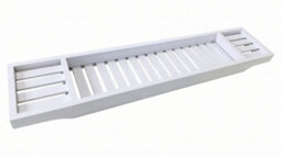 Wooden Bathtub Caddy Tray With Tablet And Wine Holder - thumbnail 3