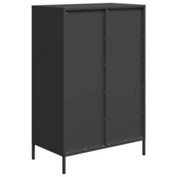 Berkfield Highboard Black 68X39X101.5 Cm Steel - thumbnail 7