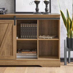 Sobuy Fsb60-Br, Storage Cabinet Sideboard Cupboard Hall Cabinet,brown,w120Xd39.5Xh70.5 - thumbnail 4