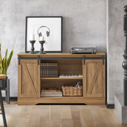 Sobuy Fsb60-Br, Storage Cabinet Sideboard Cupboard Hall Cabinet,brown,w120Xd39.5Xh70.5 - thumbnail 2