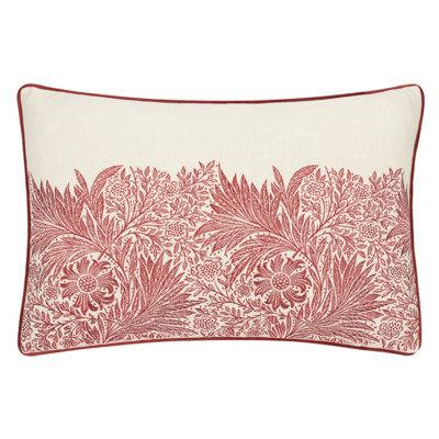Morris & Co Marigold Embroidered Velvet Cushion Cover - image 1