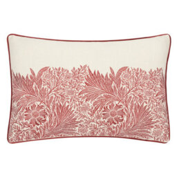 Morris & Co Marigold Embroidered Velvet Cushion Cover - thumbnail 1