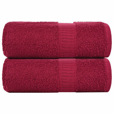 Berkfield Wash Towels 2 Pcs Frogn Bordeaux 30X30 Cm 100% Cotton - image 1