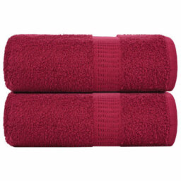 Berkfield Wash Towels 2 Pcs Frogn Bordeaux 30X30 Cm 100% Cotton - thumbnail 1