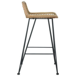 Vidaxl Bar Chairs 2 Pcs Natural Rattan - thumbnail 4