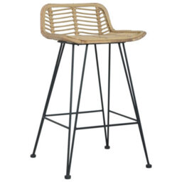Vidaxl Bar Chairs 2 Pcs Natural Rattan - thumbnail 2