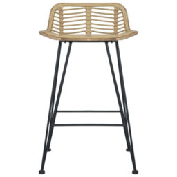 Vidaxl Bar Chairs 2 Pcs Natural Rattan - thumbnail 3