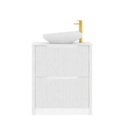 Royal Bathrooms Avenza 700mm Matt White Floor Standing Countertop Bathroom Vanity Unit 2 Drawer With Nova Basin - thumbnail 6