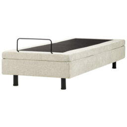 Beliani Adjustable Bed Without Headboard Fabric Castellan 80 X 200 Cm (Eu Small Single) Beige - thumbnail 5