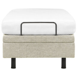 Beliani Adjustable Bed Without Headboard Fabric Castellan 80 X 200 Cm (Eu Small Single) Beige - thumbnail 8
