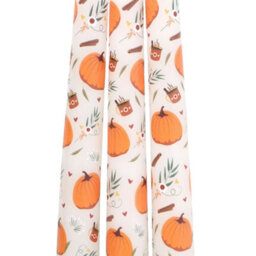 Something Different Taper Pumpkin Candles Set (Pack Of 3) White/orange (One Size) - thumbnail 2