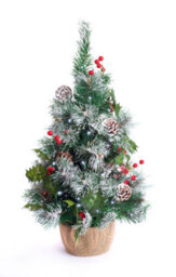 Best Artificial 2Ft - 60Cm Frosted Christmas Tree With 20 Bright White Battery Lights - thumbnail 7