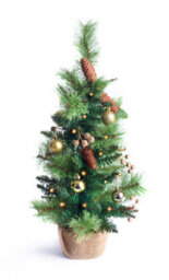 Best Artificial 2Ft - 60Cm Frosted Christmas Tree With 20 Bright White Battery Lights - thumbnail 5