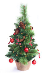 Best Artificial 2Ft - 60Cm Frosted Christmas Tree With 20 Bright White Battery Lights - thumbnail 4