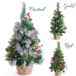 Best Artificial 2Ft - 60Cm Frosted Christmas Tree With 20 Bright White Battery Lights - thumbnail 9