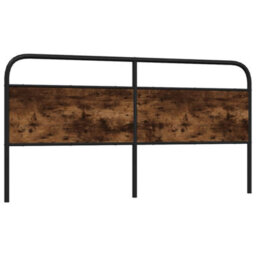 Berkfield Headboard Smoked Oak 180 Cm Steel And Engineered Wood - thumbnail 5