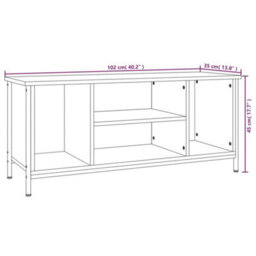Vidaxl Tv Cabinet Grey Sonoma 102X35X45 Cm Engineered Wood - thumbnail 3