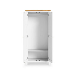 Farro White Double Full Hanging Wardrobe - By Roseland Furniture - thumbnail 5