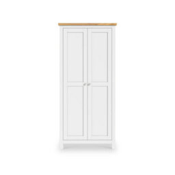 Farro White Double Full Hanging Wardrobe - By Roseland Furniture - thumbnail 4