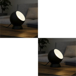 Loops 2 Pack Sleek Modern Design Black Led Table Lamp For Stylish Indoor Home Decor - thumbnail 1