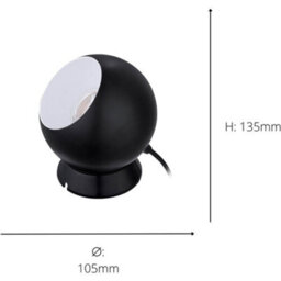 Loops 2 Pack Sleek Modern Design Black Led Table Lamp For Stylish Indoor Home Decor - thumbnail 4