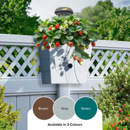 You Garden Yougarden 3-In-1 Fence Planter, Birdbox And Solar Light, Go Illuminest Brown, 6 Litre Planter - thumbnail 3
