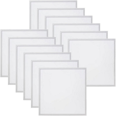 Plum&clay Backlit Ceiling Tile Led Panel Light White 30W Pack Of 12 (L)595mm - image 1