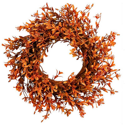 CLEFFNS Halloween Hanging Door Wreaths, Plastic Small Flowers Window Wall Hangings Decor For Door, Porch, And Party Centerpiece - image 1