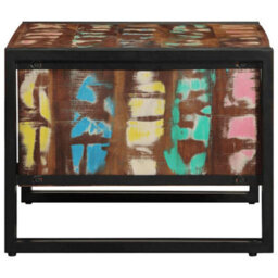 Berkfield Coffee Table Multicolour 70X50X38 Cm Solid Wood Reclaimed - thumbnail 5