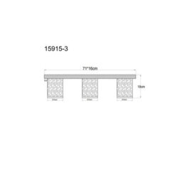 Luminosa Lighting Luminosa Underwood Shade Cluster Ceiling Light Wood Look Dark Smoke Glass Shade 3X E27 - thumbnail 5