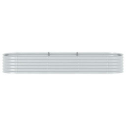 Berkfield Practical Garden Raised Bed 320X80X44 Cm Galvanised Steel Silver - thumbnail 5