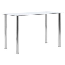 Vidaxl Dining Table Transparent 120X60X75 Cm Tempered Glass - thumbnail 1