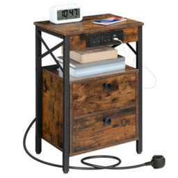 Bedside Table With Charging Station Side Table End Table Coffee Table - thumbnail 6