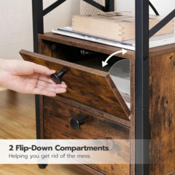 Bedside Table With Charging Station Side Table End Table Coffee Table - thumbnail 4