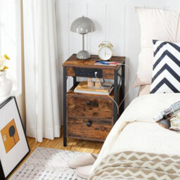 Bedside Table With Charging Station Side Table End Table Coffee Table - thumbnail 3