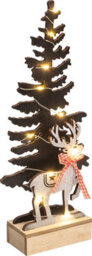 Netagon Christmas Battery Powered Wooden Light Up Christmas Tree Ornament - thumbnail 3