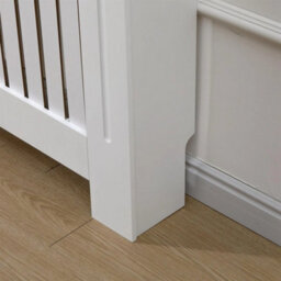 Designs Large Radiator Cover Vertical Slat White/oak - thumbnail 3