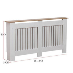 Designs Large Radiator Cover Vertical Slat White/oak - thumbnail 2