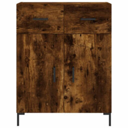 Berkfield Modern Sideboard Smoked Oak 69.5X34X90 Cm Engineered Wood - thumbnail 6