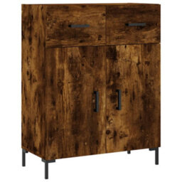 Berkfield Modern Sideboard Smoked Oak 69.5X34X90 Cm Engineered Wood - thumbnail 1