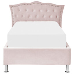 Beliani Ottoman Bed Velvet Metz 90 X 200 Cm (Eu Single) Pastel Pink - thumbnail 7