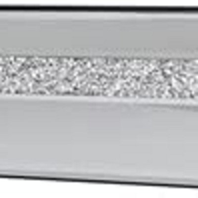 Biznest Tray Rectangular Storage Modern Style Mirrored Design And Crushed Crystal Accents 40 X 14 X 11 Cm