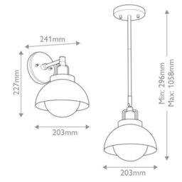 Luminosa Lighting Elstead Kichler Niva Dome Wall Lamp Contemporary Champagne Bronze 1X E27 - thumbnail 3