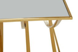Orsina Modern Mirrored Top Coffee Table, Elegant Chrome Finished Accent Table, Contemporary Decorative Table - thumbnail 5