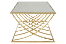 Orsina Modern Mirrored Top Coffee Table, Elegant Chrome Finished Accent Table, Contemporary Decorative Table - thumbnail 3