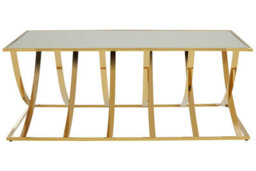 Orsina Modern Mirrored Top Coffee Table, Elegant Chrome Finished Accent Table, Contemporary Decorative Table