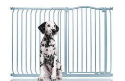 Bettacare Extra Tall Curved Top Dog Gate, 134Cm - 143Cm, Matt Grey, Extra Tall 100Cm In Height, Pressure Fit Pet Gate - thumbnail 1