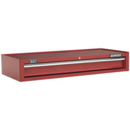 Lockable Red Tool Chest With Drawer - 1030 X 440 X 170mm Heavy-Duty Storage Unit - thumbnail 3