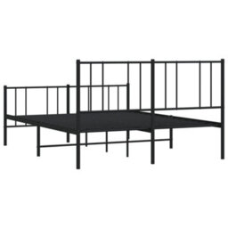 Berkfield Metal Bed Frame With Headboard And Footboard Black 160X200 Cm - thumbnail 8